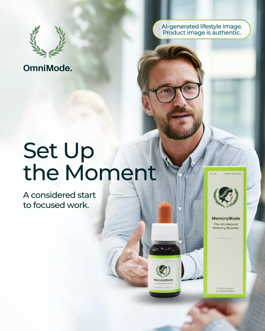 MemoryMode campaign creative showing another focused routine context